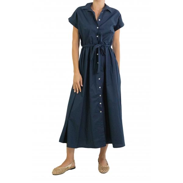 Vestito lungo con bottoni e cinta "Eloise"
